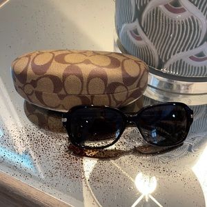 Coach sunglasses with Coach print on side & case